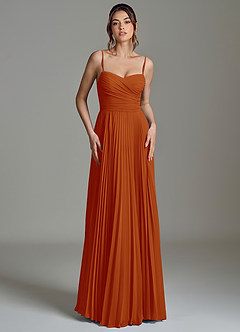 Azazie Catie Bridesmaid Dresses Paprika A-Line Sweetheart Neckline Chiffon Dress image4