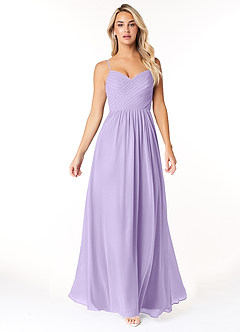 Azazie Lisbon Bridesmaid Dresses Lilac A-Line Sweetheart Neckline Chiffon Dress image5
