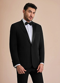 front Hudson Black Peak Lapel Tuxedos Jacket