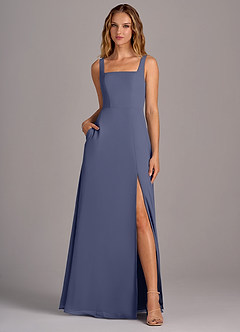 Azazie Debra Bridesmaid Dresses Stormy A-Line with Pockets Chiffon Convertible Dress image5