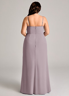 Azazie Maci Bridesmaid Dresses Dusk Sheath Pleated Chiffon Dress image9