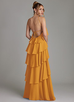 Azazie Deena Bridesmaid Dresses Butterscotch A-Line Ruched Chiffon Dress image2