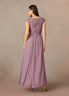 Azazie Amara Kleider für die Brautmutter A-Linie Spitze Kleid Altrosa image4