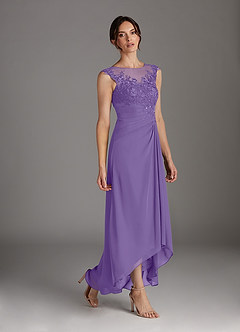 Azazie Endora Mother of the Bride Dresses Tahiti A-Line Scoop Lace Chiffon Dress image3
