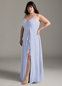 Azazie Akita Bridesmaid Dresses Lavender A-Line Chiffon Dress image4