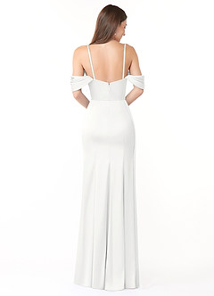 Azazie Amyra Šaty pre družičky Morská panna Z ramena Strečový satén Dĺžka podlahy Šaty image2