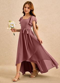 Azazie Milly Girls Formal Flower Girl Klänningar Klä A-Line i Chiffong Plisserad image6