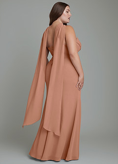 Azazie Sorrel Bridesmaid Dresses Bronzer Mermaid Corset Chiffon Dress image15