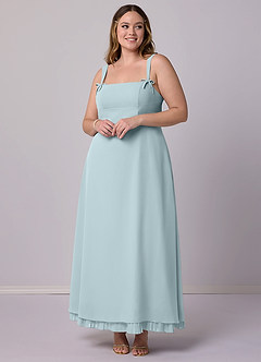 Barbie ♥ Azazie Bridesmaid Dresses Mist A-Line Pleated Chiffon Dress image7