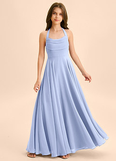 Azazie Kady Junior Ice A-Line Sweetheart Neckline Chiffon Dress image1