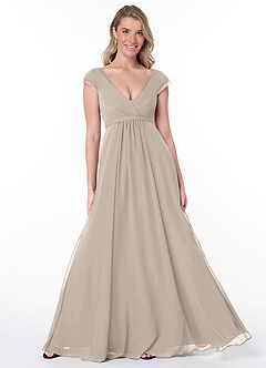 Azazie Jeneva Final Sale Flowy Pleated Chiffon Bridesmaids Dress image3