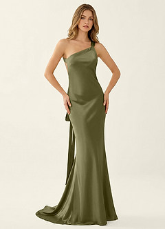 Persephone Light Green Satin Prom Dress | Azazie CA