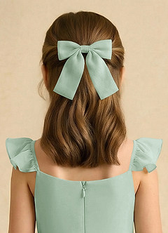 front Dievčenská šifónová sponka do vlasov s mašľou