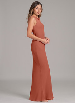 Azazie Allettie Final Sale Clay Mermaid Chiffon Dress image7
