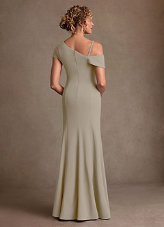 Azazie Rachael 신부의 어머니 드레스 쉬스 오프 더 숄더 스트레치 크레이프 플로어 길이 드레스 image3