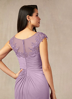 Azazie Oliniana Final Sale Wisteria Mermaid Lace Mesh Dress image4