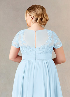 Azazie Annette Mother of the Bride Dresses Sky Blue A-Line Lace Chiffon Dress image12