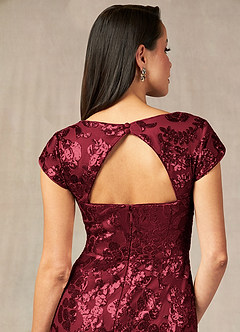 Azazie Korinna Kleider für die Brautmutter Meerjungfrau-Linie Pailletten Kleid Cabernetrot image4