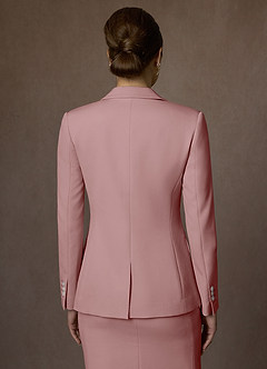 front Kennedy Rosa Empoeirada Vestido estruturado com elastano