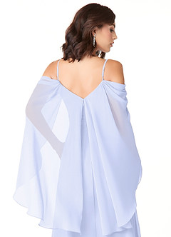 Azazie Cienna Bridesmaid Dresses Lavender A-Line Off the Shoulder Chiffon Dress image3