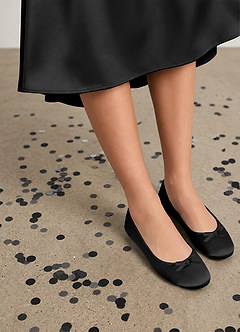 front Matching Color Metallic Satin Ballet Flats Rescue Flats Roll Up Ballet Flats for Weddings