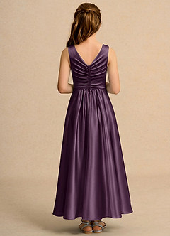 Azazie Ducky Girls Formal Flower Girl Klänningar Klä A-Line i Stretch Satin Plisserad image2