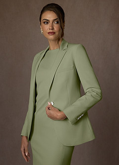 front Kennedy Pistache Vestido estruturado com elastano