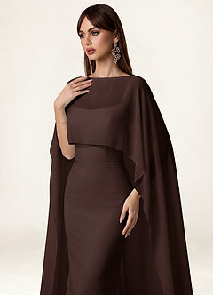 front Azazie Mantella in chiffon in tinta
