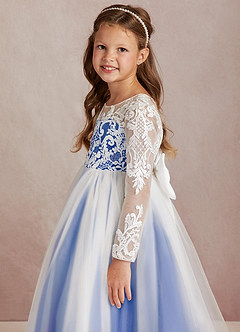 Azazie Elodie Flower Girl Klänningar Klänning Balklänning i Spets image6