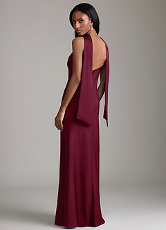 Azazie Cassiana Robes de demoiselle d'honneur Robe Sirène en Satin extensible Plissée Mûre image2