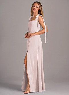Azazie Debra Bridesmaid Dresses Blushing Pink A-Line with Pockets Chiffon Convertible Dress image4