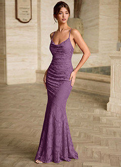 Leahenmo Glicinia Vestido de fiesta de jacquard con textura floral image4