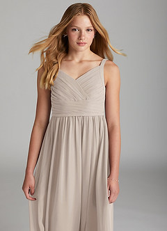 Azazie Chanel Junior Jurk van Chiffon met A-Lijn Sweetheart Halslijn Vorst image6