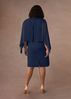 Azazie Maryam Mother of the Bride Dresses Dark Navy Sheath Lace Chiffon Dress image9