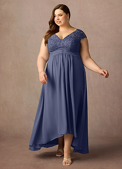 Azazie Irmeli Mother of the Bride Dresses Stormy A-Line Lace Chiffon Dress image12