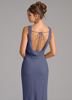 Azazie Rylina Bridesmaid Dresses Stormy Mermaid Pleated Chiffon Dress image2