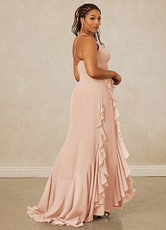 Christian Siriano Bridal for Azazie 1006 Bridesmaid Dresses English Rose Mermaid Ruched Chiffon Dress image9