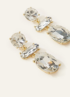 front Boucles d'oreilles pendantes en cristal