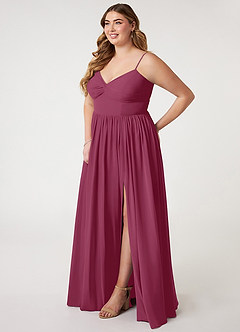 Azazie Zeya Vestidos de madrinha de casamento Vestir Amora de Chiffon de Linha A com Plissado image8