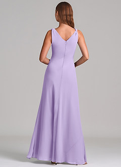 Azazie Nerine Brudtärnklänningar Klä av A-Linje i Chiffong Plisserad Lila image5