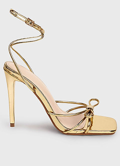 Golden Bow Stiletto Heels