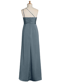 Azazie Eren Junior Twilight Sheath Pleated Stretch Satin Dress image7