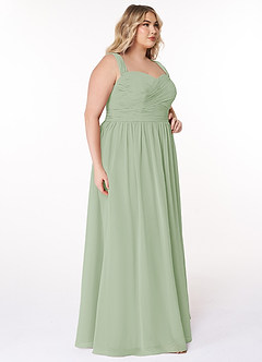 Azazie Zapheira Bridesmaid Dresses Dusty Sage A-Line Ruched Chiffon Dress image9