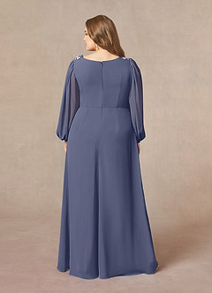 Azazie Gypsy Abiti per la Madre della Sposa Abito A-Line in Chiffon con Scollo a V e Paillettes Stormy image8