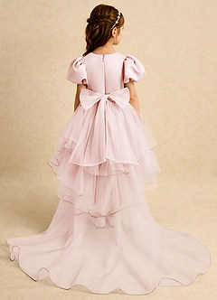 Azazie Cocoa Blumenmädchenkleider Ballkleid Plissee Tüll Kleid Zartrosa image6