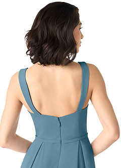 Azazie Simoan Final Sale Burgundy A-Line Sweetheart Neckline Chiffon Dress image5