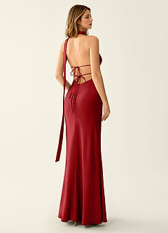 Wrenllien Rouge Rubis Robe de bal en satin image7