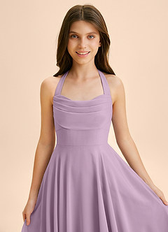 Azazie Kady Junior Linia A Dekolt w kształcie serca Szyfon Długość podłogi Młodsza druhna Sukienka image6