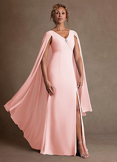 Azazie Boudica Suknie dla Matki Panny Młodej Linia A Pofałdowany Szyfon Długość podłogi Sukienka image1