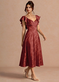 Leilani Moss Brown Midi Dress image4